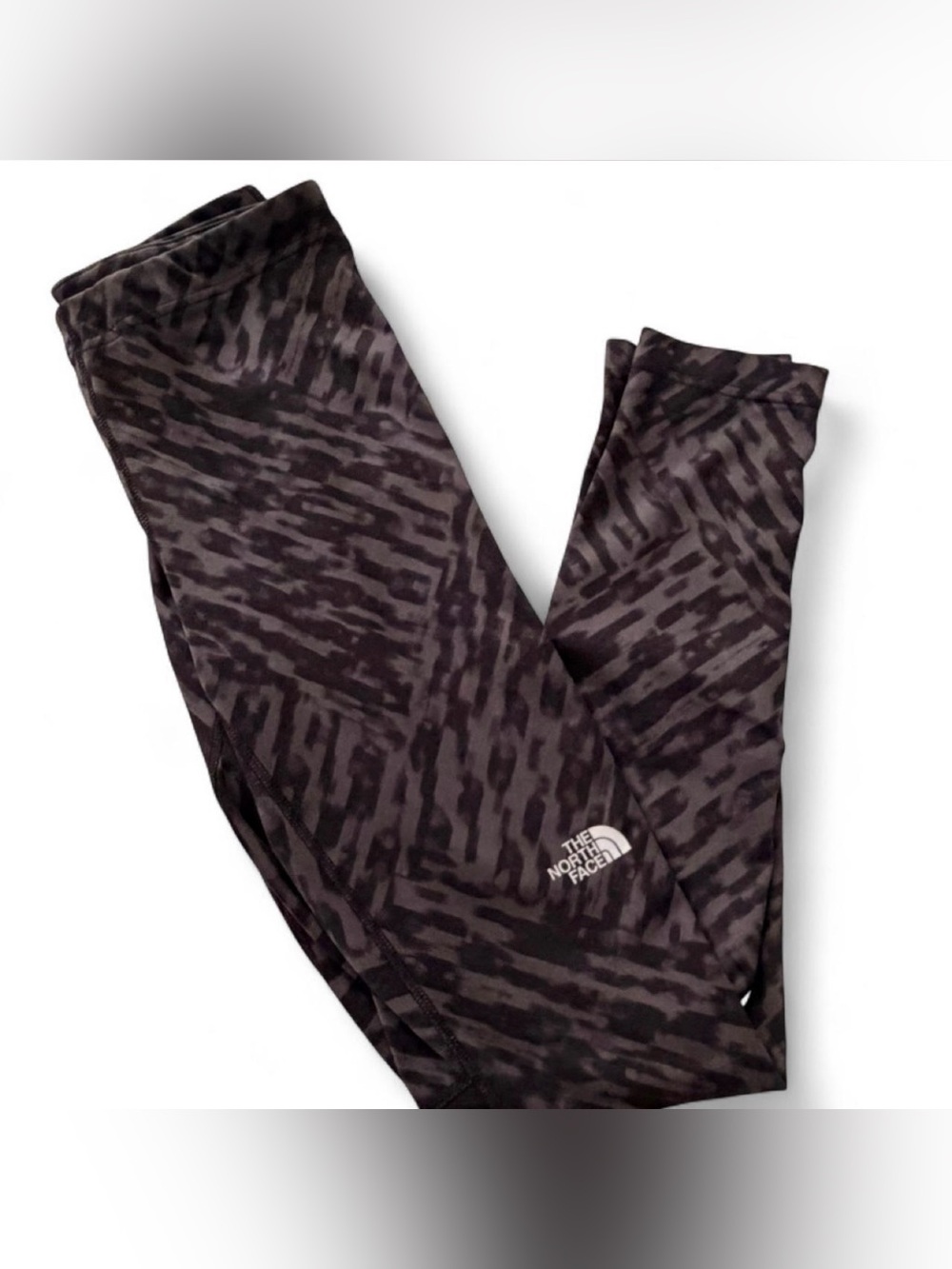 The North Face Black & Charcoal Patterned Girls' Leggings